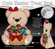 3D Easter Treat Box Mini Kit - Teddy Bear has a Basket of Easter Eggs