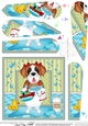 Fan Pyramage Topper - Bathtub Buddies - Little St Bernard Dog