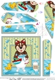 Fan Pyramage Topper - Bathtub Buddies - Little Husky Dog