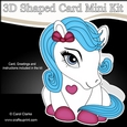 3D Shaped Card Mini Kit - Cute Little Pony Snowflake