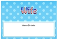 Large DL Happy Birthday WIFE insert USA Stars & Stripes