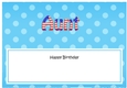 Large DL Happy Birthday AUNT insert USA Stars & Stripes