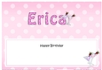 Large DL Happy Birthday ERICA insert