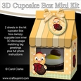 3D Mini Milk Carton Cupcake Treat Box Mini Kit - Cute Little Dino has an Easter Egg