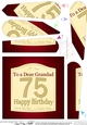 75th Birthday Grandad Wine Label Fan Pyramage Topper