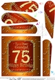 75th Birthday Grandad Beer Label Fan Pyramage Topper