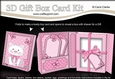 Gift Box Card Kit with 3d Decoupage - 3D Cute Little Cat