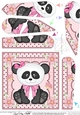 Cute Little Panda Bear Fan Pyramage Topper