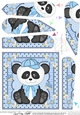 Cute Little Panda Bear Fan Pyramage Topper
