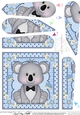 Cute Little Koala Bear Fan Pyramage Topper