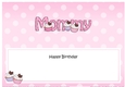 Large DL Happy Birthday MOMMY insert with Cupcakes