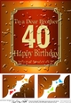 8 x 8 40th Birthday Brother Beer Label Scalloped Corner