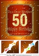 8 x 8 50th Birthday Brother Beer Label Scalloped Corner