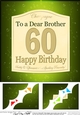 8 x 8 60th Birthday Brother Champagne Label Scalloped Corner