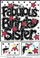 8 x 8 Have a Fabulous Birthday SISTER Scalloped corner Topper