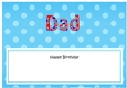 Large DL Happy Birthday DAD insert UK Union Jack
