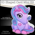 3D Shaped Card Mini Kit - Cute Little Pony Amethyst