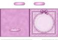 Square Pearls, Lace and Ribbon Plain Card Base Portrait Form