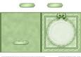 Square Pearls, Lace and Ribbon Plain Card Base Portrait Form