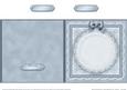 Square Pearls, Lace and Ribbon Plain Card Base Portrait Form