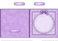 Square Pearls, Lace and Ribbon Plain Card Base Portrait Form