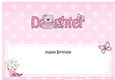 Large DL Happy Birthday DAUGHTER insert with Livvy Bear