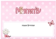 Large DL Happy Birthday MUMMY insert with Livvy Bear