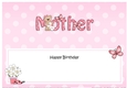 Large DL Happy Birthday MOTHER insert with Livvy Bear