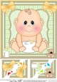8 x 8 Cute New Baby Scalloped Corner Topper