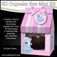 3D Mini Milk Carton Cupcake Treat Box Mini Kit - Cute Little Pony
