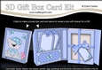 3D Cute Little Teddy Bear Gift Box Card Kit 3d Decoupage