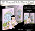3D Shaped No-Hole Fold Back Mini Kit - Country Cottage Girlz Suzi has a Basket of Tulips