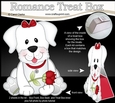 3D Valentine Treat Box Mini Kit - Cute Romantic White Labrador Dog has a Rose