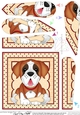 Fan Pyramage Topper - Cute Little St Bernard Dog