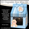 3D Mini Milk Carton Cupcake Treat Box Mini Kit - Cute Little Baby Boy