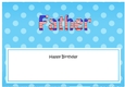 Large DL Happy Birthday FATHER insert USA Stars & Stripes