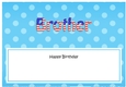 Large DL Happy Birthday BROTHER insert USA Stars & Stripes