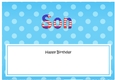 Large DL Happy Birthday SON insert USA Stars & Stripes