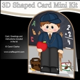 3D Shaped Card Kit - Cute Little Schoolboy