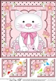 8 x 8 Cute Little Cat Scalloped Corner Topper
