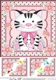 8 x 8 Cute Little Cat Scalloped Corner Topper