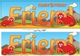 Large DL Happy Birthday FRIEND 3D decoupage with Dinosaurs