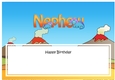 Large DL Happy Birthday NEPHEW insert with Dinosaurs