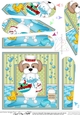 Fan Pyramage Topper - Bathtub Buddies - Little Cavachon Dog