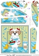 Fan Pyramage Topper - Bathtub Buddies - Little Cavachon Dog