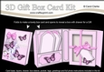 3D Gift Box Card Kit 3d Decoupage - Butterfly & Flowers Birdcage
