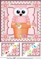 8 x 8 Flower Pot Friends Cute Little Hoot Owl Scalloped Corner Stacker