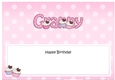 Large DL Happy Birthday GRANNY insert with Cupcakes
