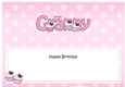 Large DL Happy Birthday GREAT GRANNY insert with Cupcakes