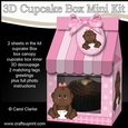 3D Mini Milk Carton Cupcake Treat Box Mini Kit - Cute Little Ethnic Baby Girl